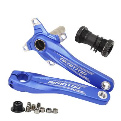 China Mountain Bikes Technology Hollow Crankset Bicycle Accessories Go Crank 104BCD Bike With Bracket Folding MTB Bike Lower Crank Arm for sale