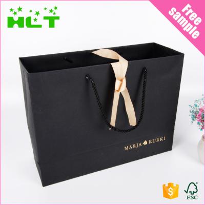 China Recyclable Cheap Gift Paper Printing Shopping Bag For Clothes With Ribbon Handle for sale