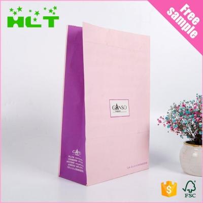 China POS Recyclable Kraft Paper Food Packaging Bags With Window In Front for sale