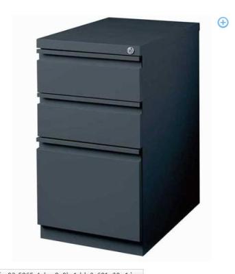 China Office Movable Pedestal Metal Filing Cabinet With 3 Drawers / Metal Document Cabinet  for sale