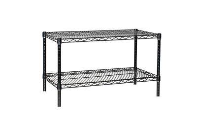 China Hospital Industrial Wire Shelving , Pharmacy Storage Racks With 2 Tier Shelves for sale