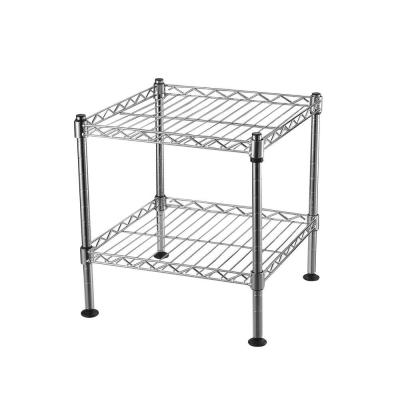 China 2 Tier 12” Deep Chrome Light Duty Home Kitchen Wire Shelving Units With NSF Certification for sale