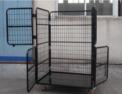 China Anti-diefstal Afsluitbare Opvouwbare Draadcontainer met Klink voor Hangsloten Te koop