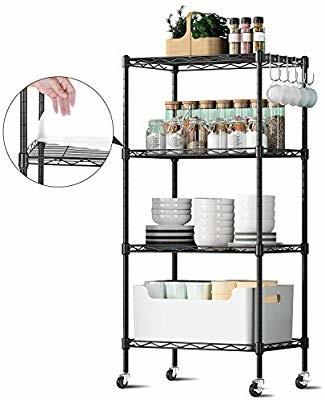 China Durable  Commercial Wire Shelving Unit Restaurant Organizers 5 Tier Metal Storage Rack for sale