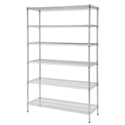 China Flour Products Commercial Wire Shelving / Chrome Adjustable Metal Shelving Unit for sale