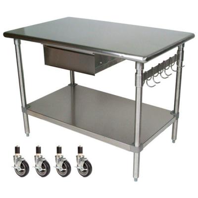 China NSF Kitchen Working Desk Food Storage Equipment / Dining Hall Meal Prepare Table for sale