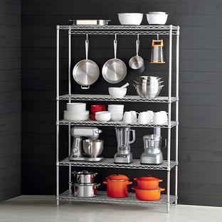 China unidade de aço inoxidável do shelving de 5-Shelf Chrome - cremalheira home do armazenamento da cozinha à venda