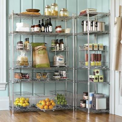 China 5 Shelf Kitchen Classified Storage Rack Large Capacity Wire Shelving for sale