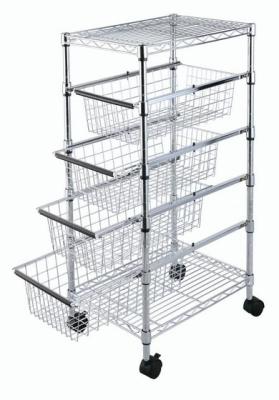 Cina Il carretto conveniente domestico di stoccaggio della cucina estrae la scaffalatura del cavo dello scaffale in vendita