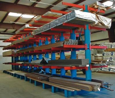 China 6500 mm Height Heavy Duty Storage Racks  / Cantilever Steel Racking For Timber for sale