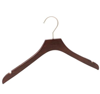 China Best Quality Eco-friendly Material Hanger For Swimwear Smart Clothes Wooden Hanger 100 Packs for sale