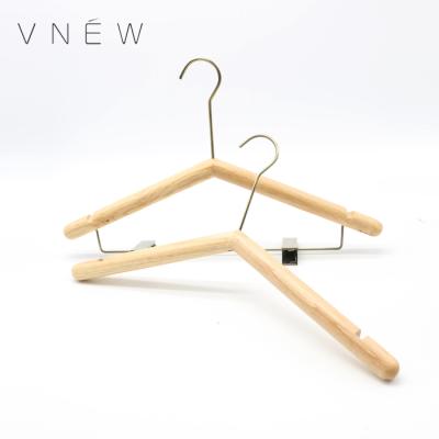 China Clothes show special hanger custom logo around natural wood hanger for sale