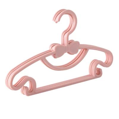 China Modern Bowknot Hanger For Kids Non Slip Baby Plastic Hanger for sale