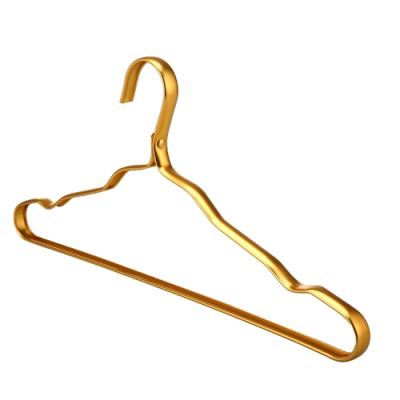 China Clothes Show Cheap Wholesale Colorful Metal Hanger Hanger With Notches for sale