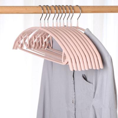 China Modern Wholesale Thick Metal Clothes Hanger Non Slip PVC Coated Laundry Metal Clothes Hanger for sale