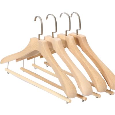 China CLASSIC Wooden Hanger Suit Hanger Weights With Anti-Slip Bar for sale