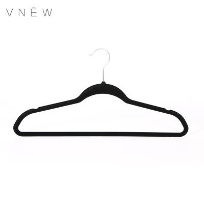 China Minimalist Customized Colorful ABS Plastic Flocked Hangers for sale