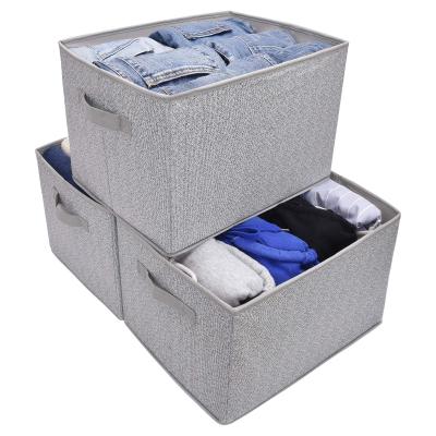 China Custom Fabric Collapsible Collapsible Folding Storage Box Household Clothing Box Large Assembling Storage Boxes for sale