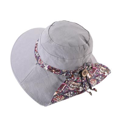 China Summer soft women's hat basin comfort breathable hat lapel fabric double-sided fisherman's hat for sale