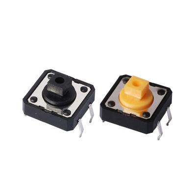 China 12*12mm Tact Button Switch DIP 4pin Switch 12x12 Push Tact Switch With Square Head TS-1103F for sale