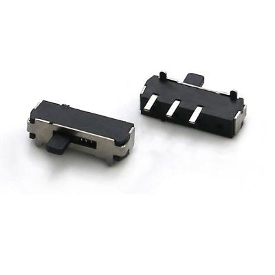 China SPDT 3 Pin SMD Mini Slide Switch With Sliding Contacts ss03 Button for sale