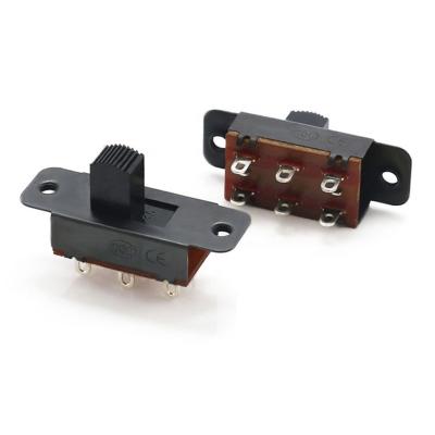 China Electric Slide Switch 2P2T Micro Micro Slide Switch With 6 PIN Screw Holes SS-22K29 for sale