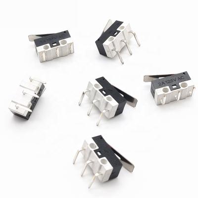 China 1A 125VAC Micro Limit Switch 3 Pin Micro Switch Push Button Micro Switch kw10 With Clubfoot MS-KW10-02 for sale