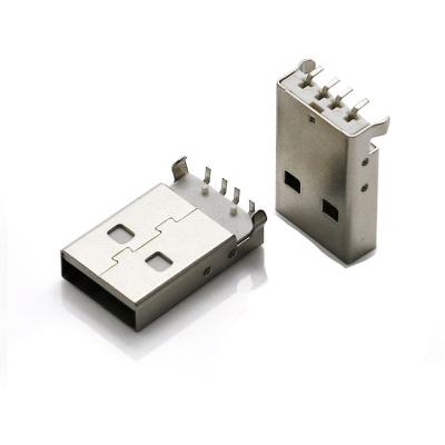 China audio & Video USB 2.0 Male Type A Plug Socket 90 Degree DIP Male USB Connectors 4Pins for sale