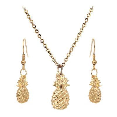 China CLASSIC designer cute gold set fashion stainless steel jewelry sets for women necklace and earing for sale