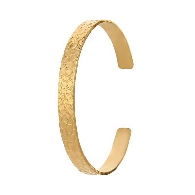 China FASHIONABLE Wholesale Adjustable Gold Plated Jewelry Charm Open Bracelets For Women Stainless Steel Bangle for sale