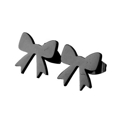 China Korean Cute Fashion Stainless Steel Super Cute Small Bow Earrings FASHIONABLE Sweet Earrings For Women Wholesale for sale