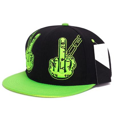 China New Design COMMON Two Tone Nylon Snapbak Baseball Cap With Flat Brim for sale