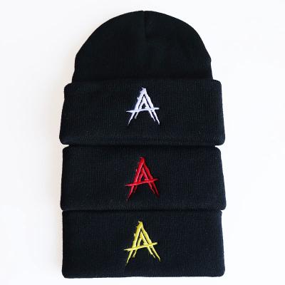 China 2021 COMMON New Fashion Letter AA Pattern Embroidery Men Women Winter All Match Hip Hop Knitted Hat for sale