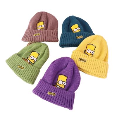 China Fashionable Casual Cute Character Winter Anime Children Cartoon Embroidery New Knitted Hat for sale