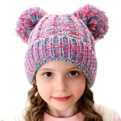 China 2021 Winter New Street Fashionable Trend Children's Casual Cute Warm Twist Knitted Woolen Hat for sale