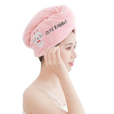 China Sustainable Hair Drying Towels Sets Quick Dry Hair Cap Drying Shower Head Bath Towels Wrapped Cap for sale