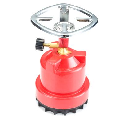 China Portable Iron Burner Lpg Gas Stove/Brass Valve/High Quality Outdoor Plastic Bottle Camping Single Burner Large for sale