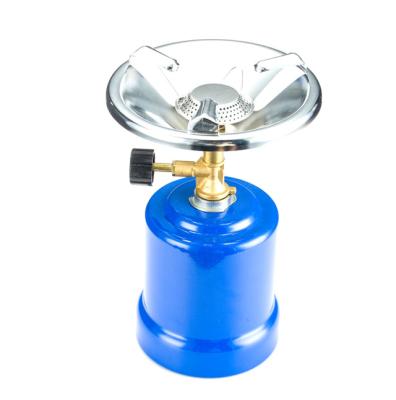 China Metal Brass Bottle New Iron Burner Valve Burner Modern Portable Camping Gas Cooker With 190g Cartridge for sale