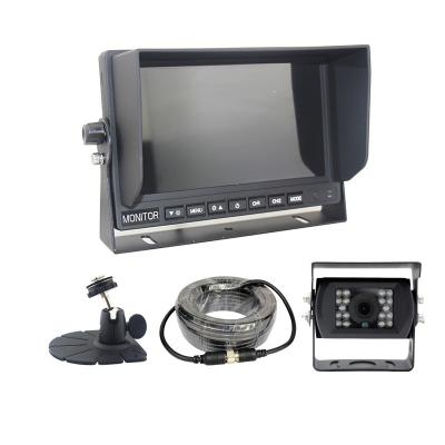 China 2 cameras input 7inch tft lcd car sun visor monitor with backup camera fan 4pin bracket and 20M extension cable for option universal for sale