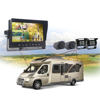 China 12V 24V 7 Inch TFT LCD Car Quad AHD Monitor With Built-in Speaker Camera System CM-715MQ-AHD for sale