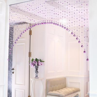 China Europe Customize Crystal Free Split Style Crystal Beaded Curtain Home Decorative Room for sale