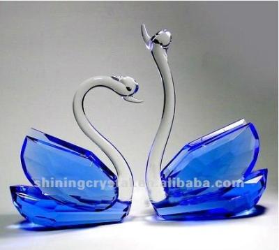 China China Customized Items Heart Shape Blue Swan Crystal Wedding Gift for sale