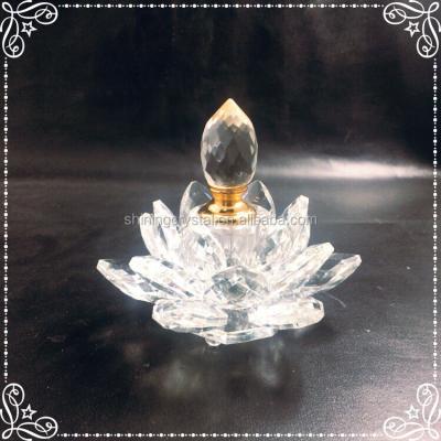 China PERFUME 2022 NEW item lotus flower crystal perfume bottle for home decoration for sale