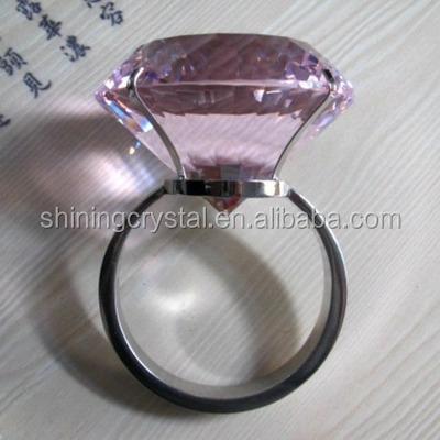 China Europe March EXPO 2022 Fake Glass Diamond Ring For Wedding Gift for sale