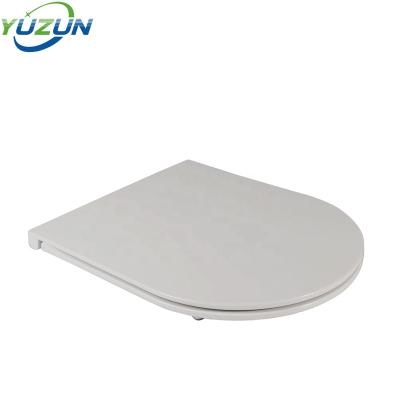 China Slow-end Toilet Seats Duroplast One Button Quick Release Toilet Seat Cover Soft Narrow Competitive Price New for sale