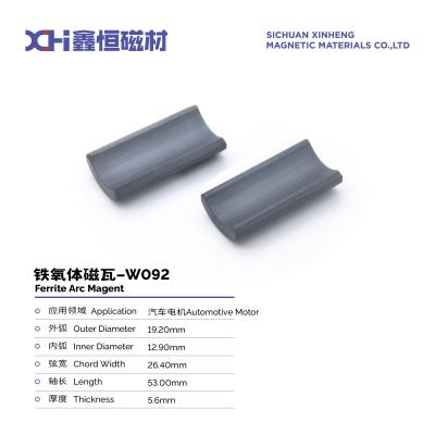 China Automotive Motor Ferrite Magnet For Window Lifter ISO9001 Certified W092 for sale