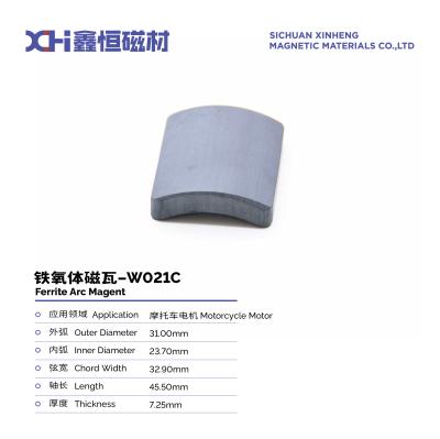 China Sintered Ferrite Magnet With High Coercive Force For Motorcycle Motors W021C for sale