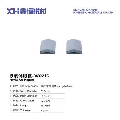 China Htcd Ferrite Motor Magnets Permanent Magnet Ferrite For Motorcycle Motor W2021D for sale