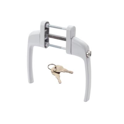 China Traditional PVC WINDOW AND DOOR Accessory-Double Sided Door Handle Lock With Key for sale