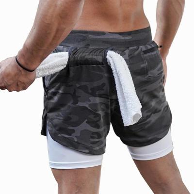 China 2020 Anti Wrinkle Anti Wrinkle Men Camouflage Running Shorts 2 In 1 GYM Imperial Quick Dry Sport Shorts Jogging Fitness Workout Shorts Fitness Sports Short Pants 'men for sale